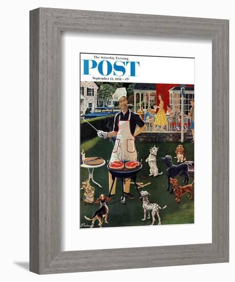 "Hot Dogs" Saturday Evening Post Cover, September 13, 1958-Ben Kimberly Prins-Framed Giclee Print