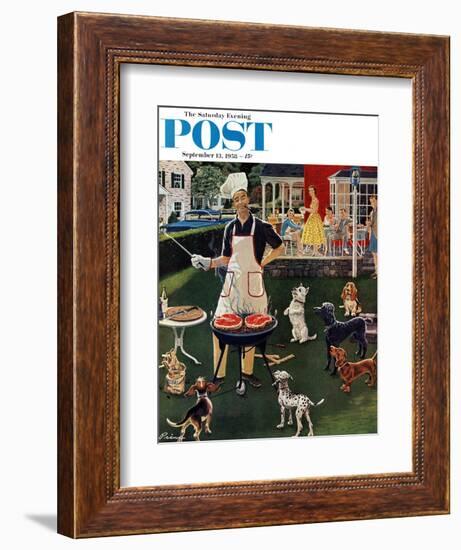 "Hot Dogs" Saturday Evening Post Cover, September 13, 1958-Ben Kimberly Prins-Framed Giclee Print