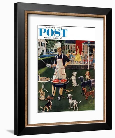 "Hot Dogs" Saturday Evening Post Cover, September 13, 1958-Ben Kimberly Prins-Framed Giclee Print