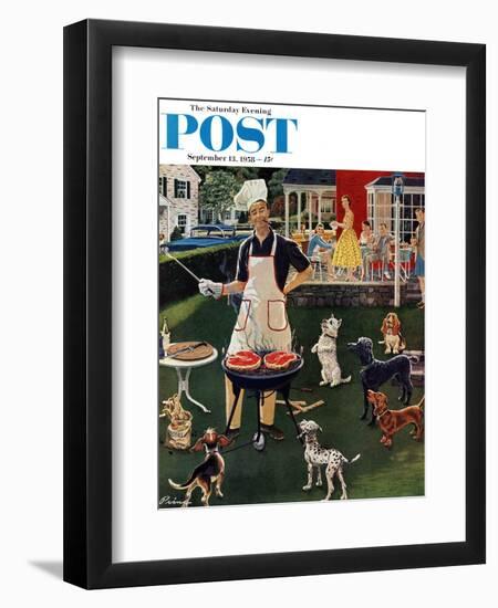 "Hot Dogs" Saturday Evening Post Cover, September 13, 1958-Ben Kimberly Prins-Framed Giclee Print