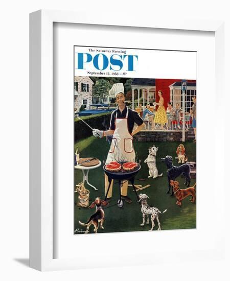 "Hot Dogs" Saturday Evening Post Cover, September 13, 1958-Ben Kimberly Prins-Framed Giclee Print