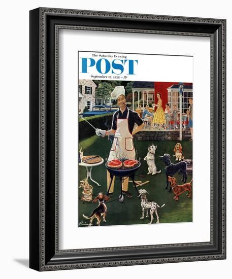 "Hot Dogs" Saturday Evening Post Cover, September 13, 1958-Ben Kimberly Prins-Framed Giclee Print