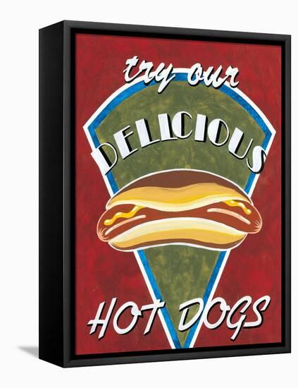 Hot Dogs-Catherine Jones-Framed Stretched Canvas