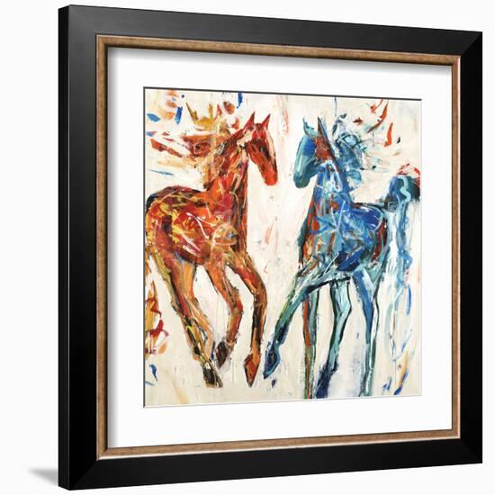 Hot Horse Cool Horse-Jodi Maas-Framed Giclee Print