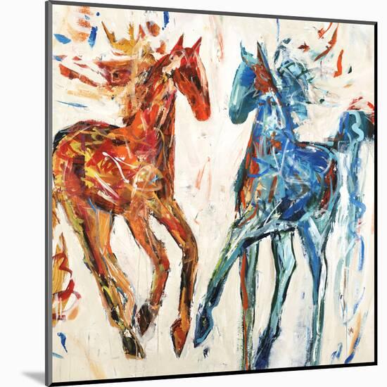 Hot Horse Cool Horse-Jodi Maas-Mounted Giclee Print