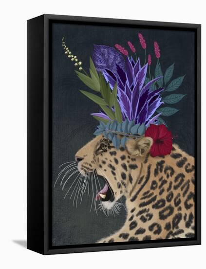 Hot House Leopard 2-Fab Funky-Framed Stretched Canvas