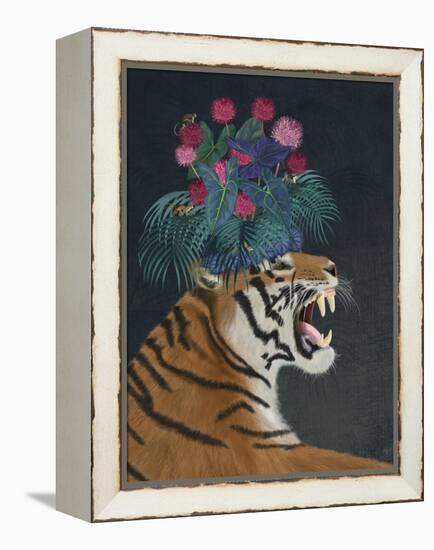 Hot House Tiger 1-Fab Funky-Framed Stretched Canvas