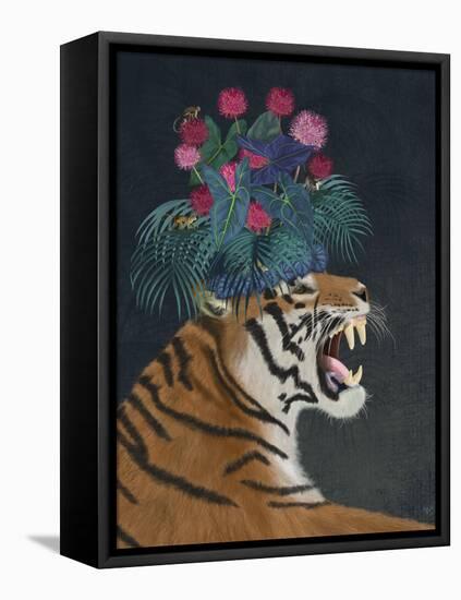 Hot House Tiger 1-Fab Funky-Framed Stretched Canvas