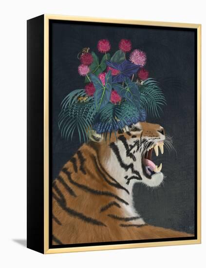 Hot House Tiger 1-Fab Funky-Framed Stretched Canvas