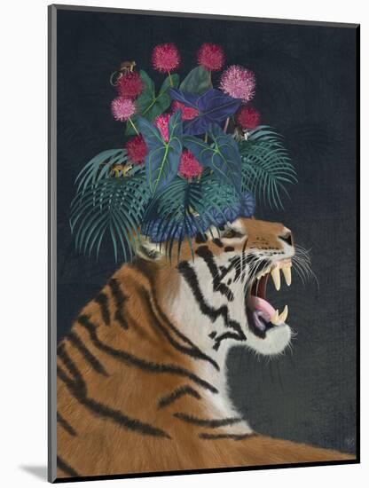 Hot House Tiger 1-Fab Funky-Mounted Art Print