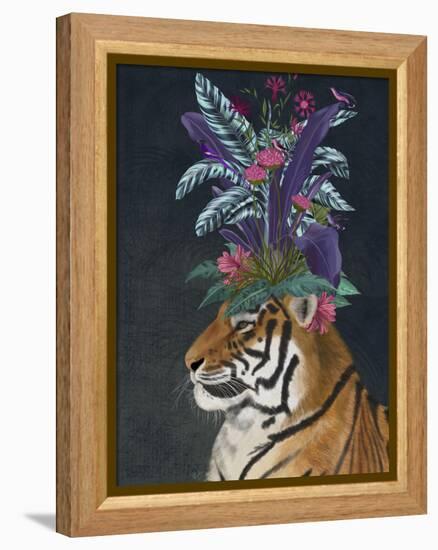 Hot House Tiger 2-Fab Funky-Framed Stretched Canvas