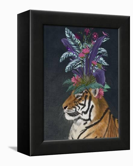 Hot House Tiger 2-Fab Funky-Framed Stretched Canvas