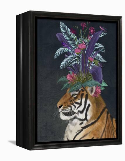 Hot House Tiger 2-Fab Funky-Framed Stretched Canvas