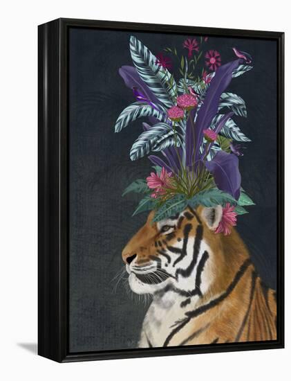 Hot House Tiger 2-Fab Funky-Framed Stretched Canvas