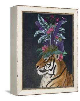 Hot House Tiger 2-Fab Funky-Framed Stretched Canvas