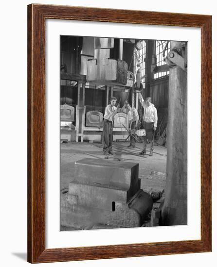 Hot Iron Ready for Forging, J Beardshaw and Sons, Sheffield, South Yorkshire, 1963-Michael Walters-Framed Photographic Print