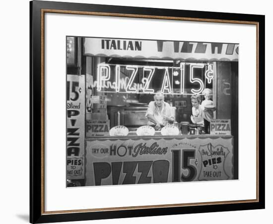 Hot Italian Pizza-Nat Norman-Framed Art Print