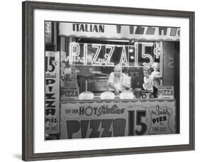Hot Italian Pizza-Nat Norman-Framed Art Print