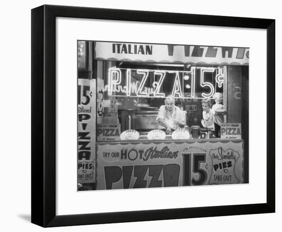 Hot Italian Pizza-Nat Norman-Framed Art Print