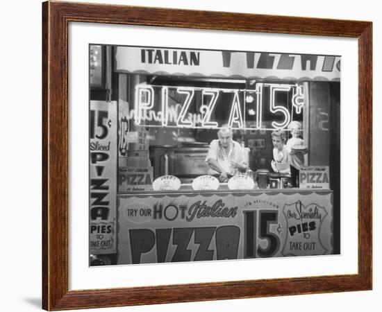 Hot Italian Pizza-Nat Norman-Framed Art Print