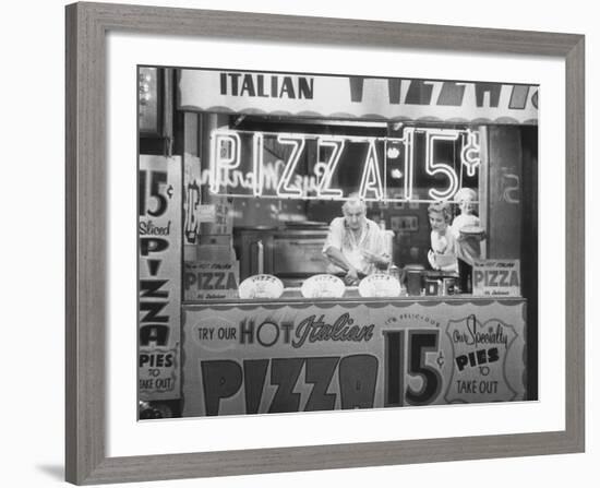 Hot Italian Pizza-Nat Norman-Framed Art Print