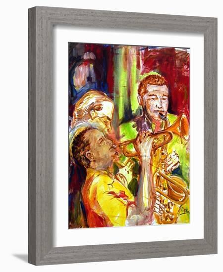 Hot Jazz in New Orleans-Diane Millsap-Framed Art Print