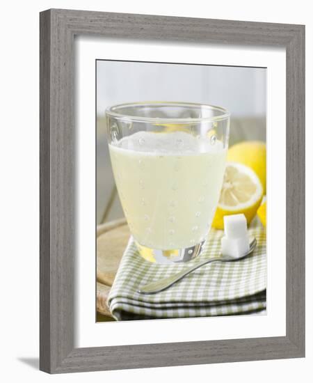 Hot Lemon with Sugar Cubes, Lemons in Background-Kai Schwabe-Framed Photographic Print