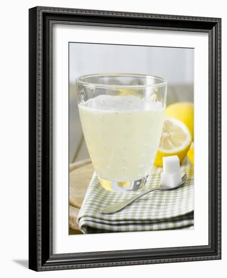 Hot Lemon with Sugar Cubes, Lemons in Background-Kai Schwabe-Framed Photographic Print