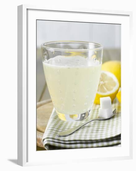 Hot Lemon with Sugar Cubes, Lemons in Background-Kai Schwabe-Framed Photographic Print