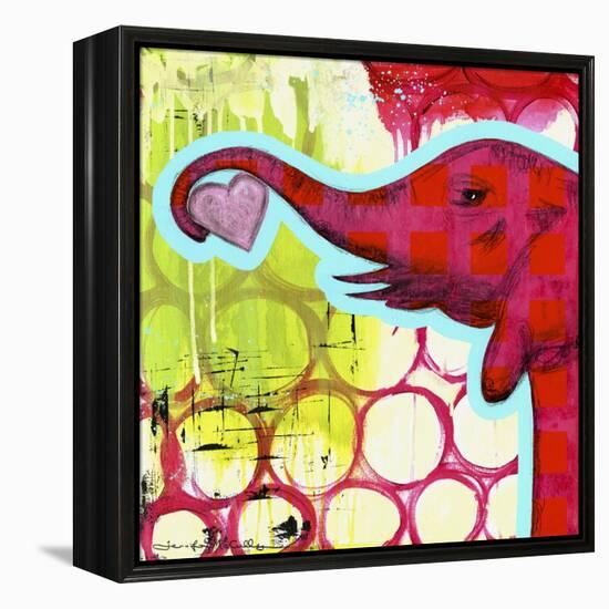 Hot Pink Elephant-Jennifer McCully-Framed Premier Image Canvas