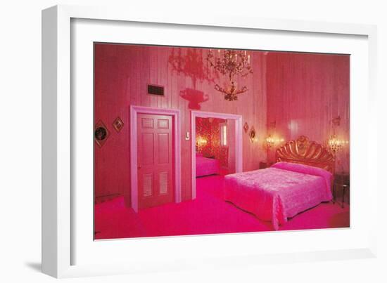 Hot Pink Fantasy Bedroom-null-Framed Art Print