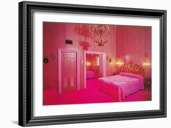 Hot Pink Fantasy Bedroom-null-Framed Art Print