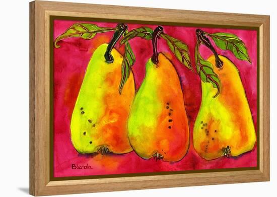 Hot Pink Pear Art-Blenda Tyvoll-Framed Stretched Canvas