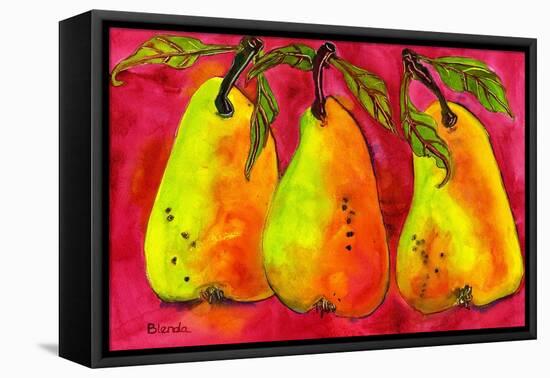 Hot Pink Pear Art-Blenda Tyvoll-Framed Stretched Canvas