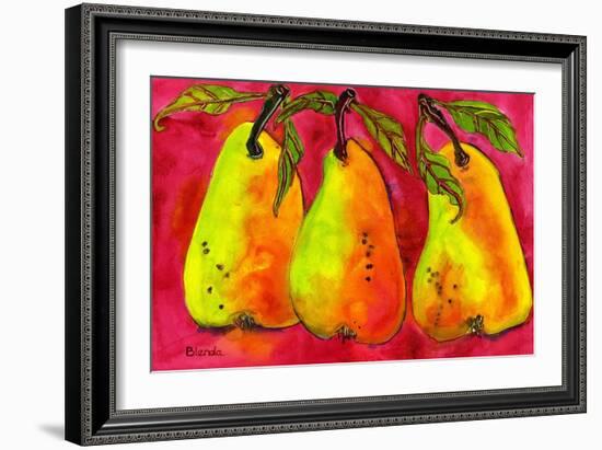 Hot Pink Pear Art-Blenda Tyvoll-Framed Art Print