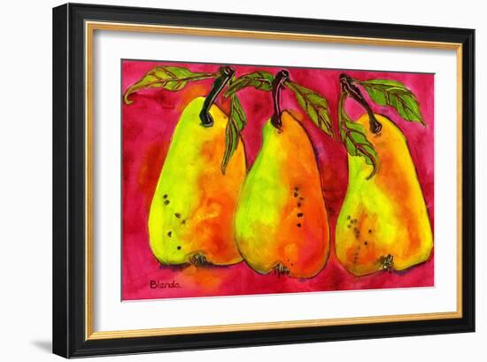 Hot Pink Pear Art-Blenda Tyvoll-Framed Art Print