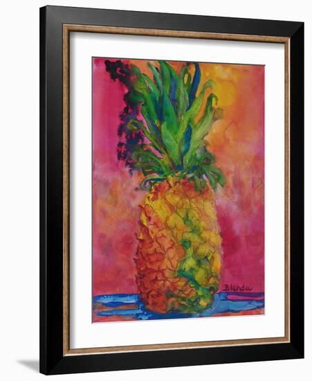 Hot Pink Pineapple-Blenda Tyvoll-Framed Art Print