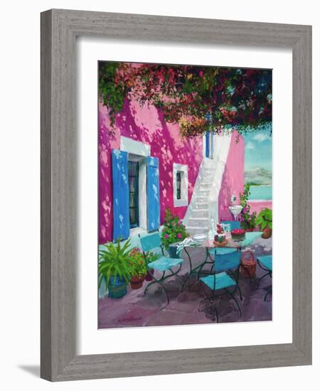 Hot Pink Terrace (Oil on Board)-William Ireland-Framed Giclee Print