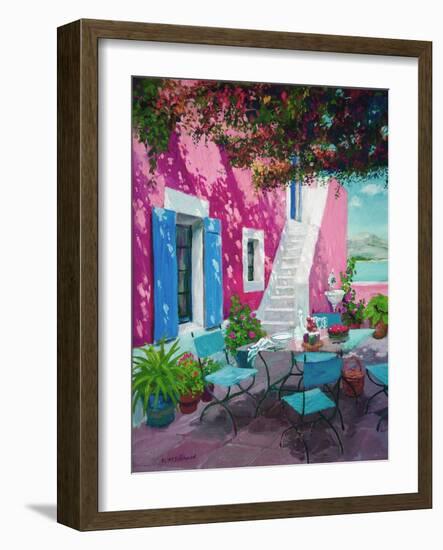 Hot Pink Terrace (Oil on Board)-William Ireland-Framed Giclee Print