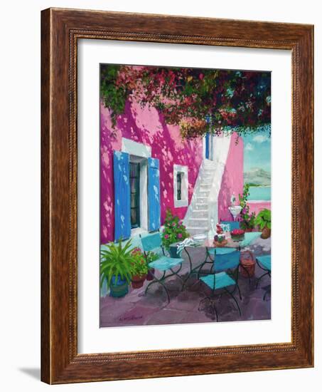 Hot Pink Terrace (Oil on Board)-William Ireland-Framed Giclee Print