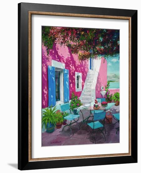 Hot Pink Terrace (Oil on Board)-William Ireland-Framed Giclee Print