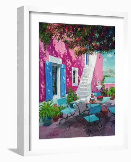 Hot Pink Terrace (Oil on Board)-William Ireland-Framed Giclee Print