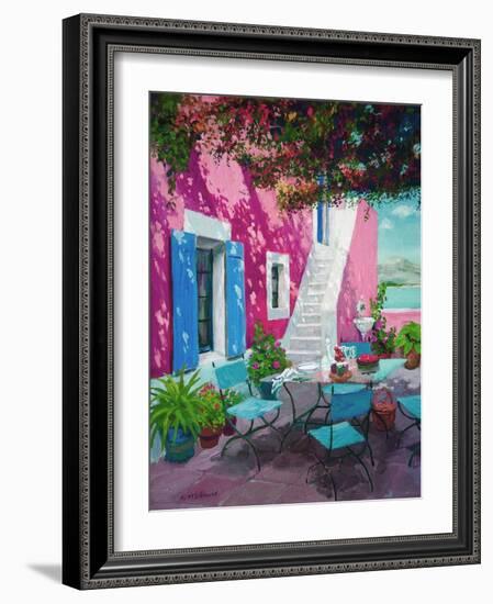 Hot Pink Terrace (Oil on Board)-William Ireland-Framed Giclee Print