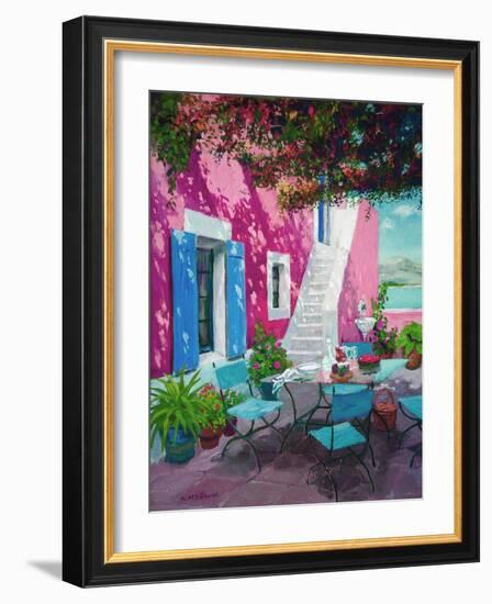 Hot Pink Terrace (Oil on Board)-William Ireland-Framed Giclee Print