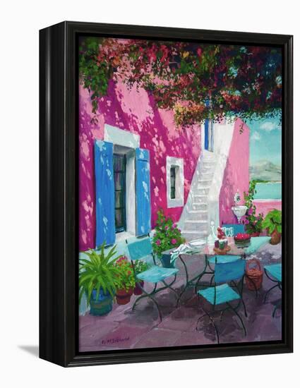 Hot Pink Terrace (Oil on Board)-William Ireland-Framed Premier Image Canvas