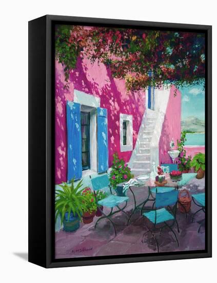 Hot Pink Terrace (Oil on Board)-William Ireland-Framed Premier Image Canvas
