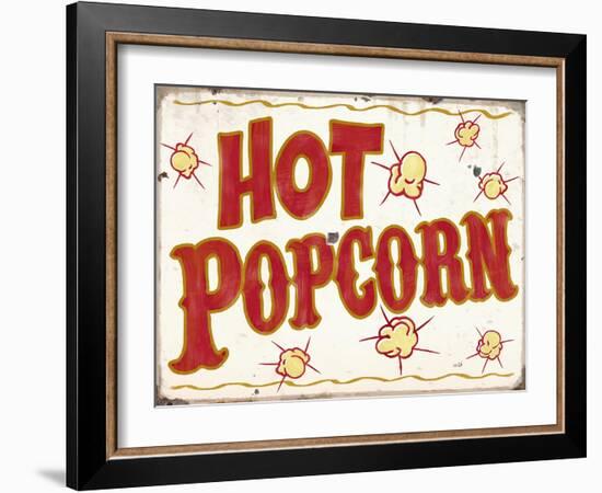 Hot Popcorn Distressed-Retroplanet-Framed Giclee Print