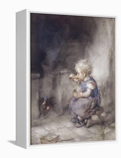 Hot Porridge, 1910-Hannah Clarke Preston Macgoun-Framed Premier Image Canvas