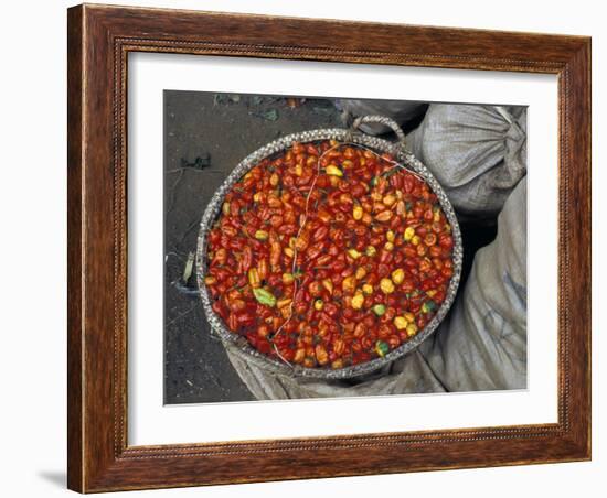 Hot Red Pepper at the Local Market, Madagascar-Michele Molinari-Framed Photographic Print