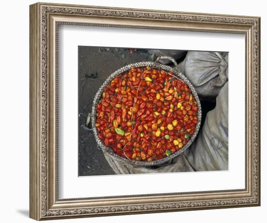 Hot Red Pepper at the Local Market, Madagascar-Michele Molinari-Framed Photographic Print